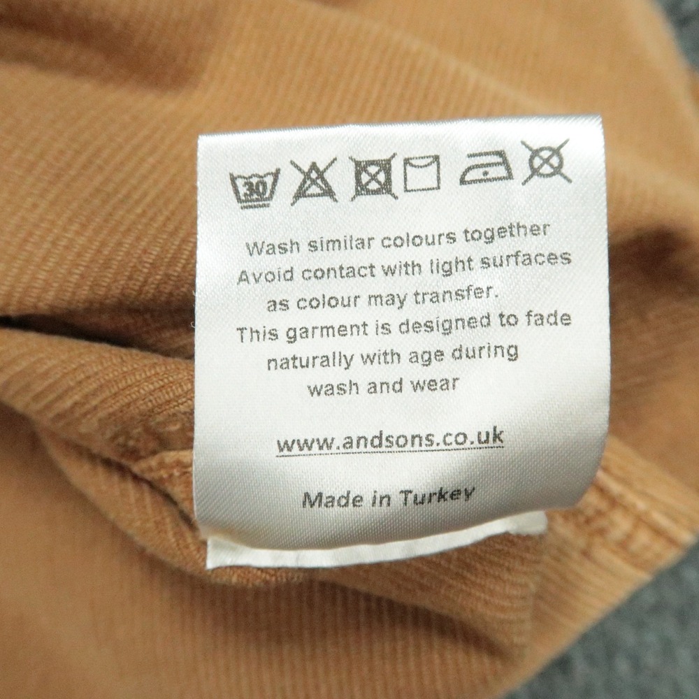And Sons Shirt Mens Medium Brown Long Sleeve Corduroy Pearl Snap Western - Picture 5 of 9